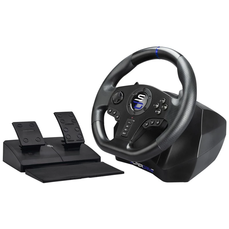 Rool + Pedaalid Subsonic SV750 Must 270° Pöörlemine USB