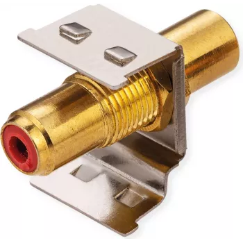 ROLINE Keystone-Coupling RCA Shielded Metal Punane (26.11.0393)