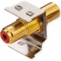 ROLINE Keystone-Coupling RCA Shielded Metal Punane (26.11.0393)