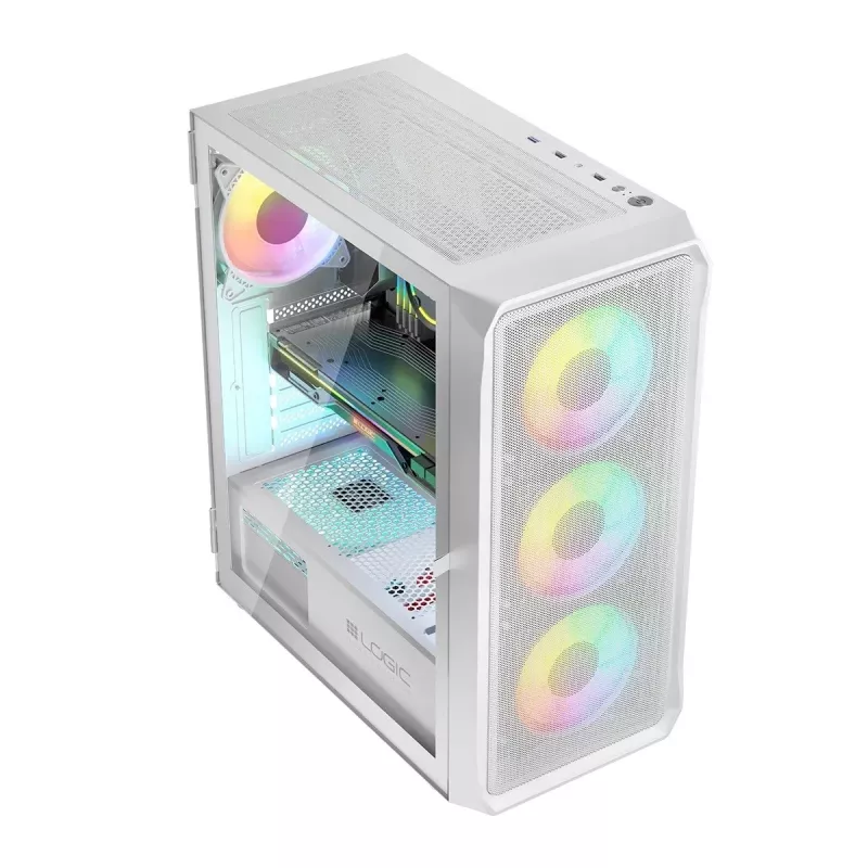Logic PORTOS ARGB MINIDI USB 3.0 korpus valge