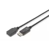 Digitus ASSMANN - DisplayPorti pikenduskaabel - DisplayPort (M) - DisplayPort (E) - 2 m (DisplayPort 1.2) - Vormitud - Must (AK-340200-020-S)