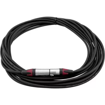 PSSO XLR-kaabel 3-kontaktiline, 10 m, must, Neutrik-pistikud