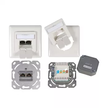 EFB-Elektronik andmepistikupesa Cat.6 250MHz ülevalt/allapoole, süvistatav, 2xRJ45, RAL9010 Tootja: EFB Elektronik (ET-25211.1V1)