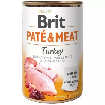 BRIT Paté & Meat kalkuniga - märg koeratoit - 400g