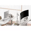 Monitor mount DIGITUS Single, clamp, 57 inch max, 27 kg capacity, VESA 75x75–100x100, Valge