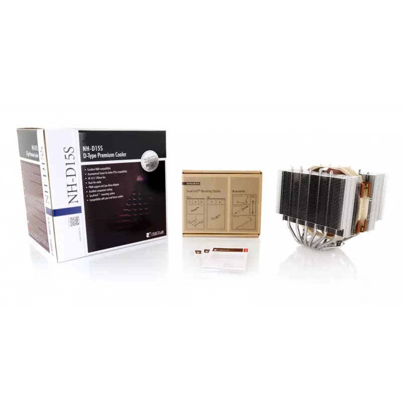 Noctua NH-D15S arvuti jahutussüsteem Protsessori jahuti 14 cm Vask, Metallik