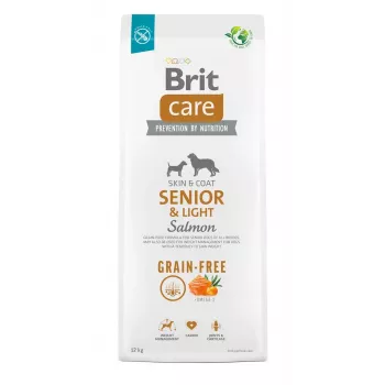 BRIT Care Senior&Light Salmon - kuiv koeratoit - 12 kg