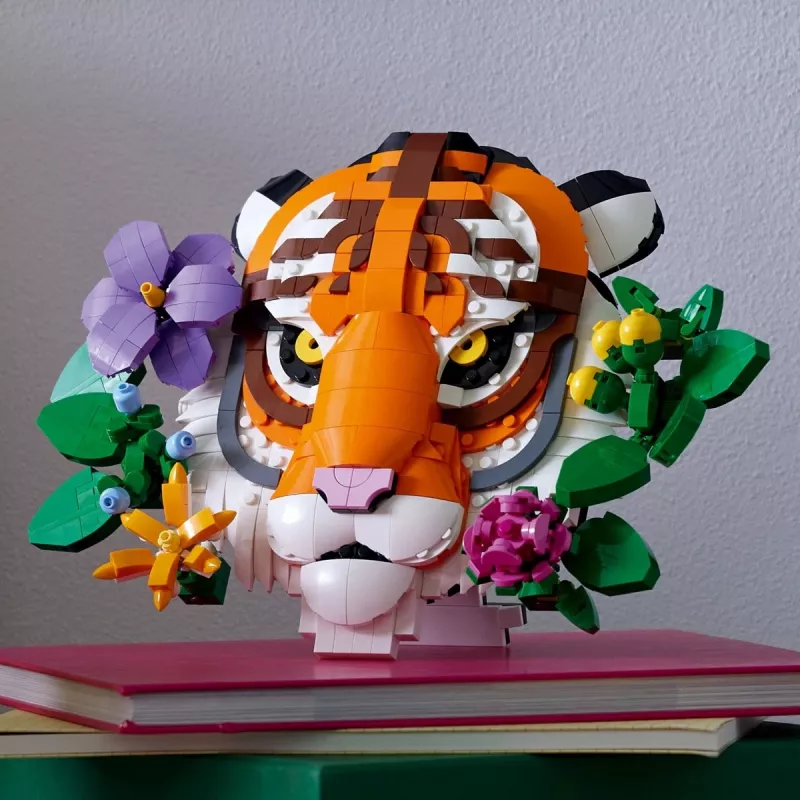 Ehitusmänguasi LEGO Art Fauna kollektsiooni tiigri komplekt 31217 – ehitatav tiigrimudel