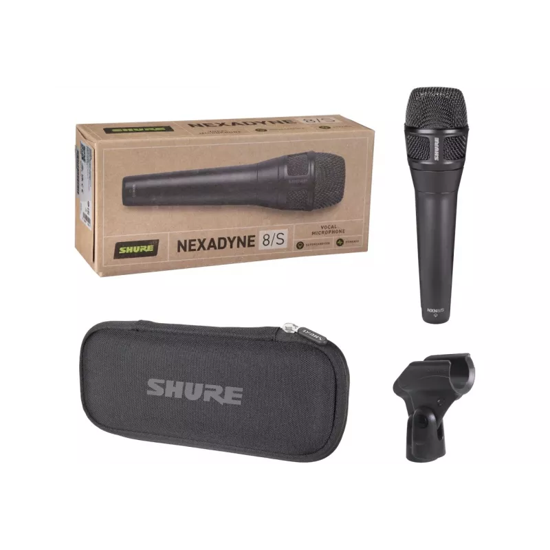Shure Nexadyne™ 8/S - dünaamiline mikrofon, superkardioidne XLR-pistikuga, must