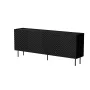 Kummut cama meble LUCCA 4D, 200×40×80 cm, must, puitlaastplaadist korpus
