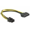 Delock 82924 SATA 15-kontaktine 6-kontaktilisele PCI Expressi toitekaablile