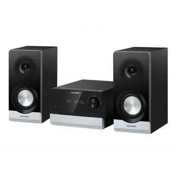 Kodune helimikrosüsteem BLAUPUNKT MS40.2BT — 2×50 W RMS, Bluetooth, CD, USB, HDMI ARC, optiline sisend, LED-ekraan (must)