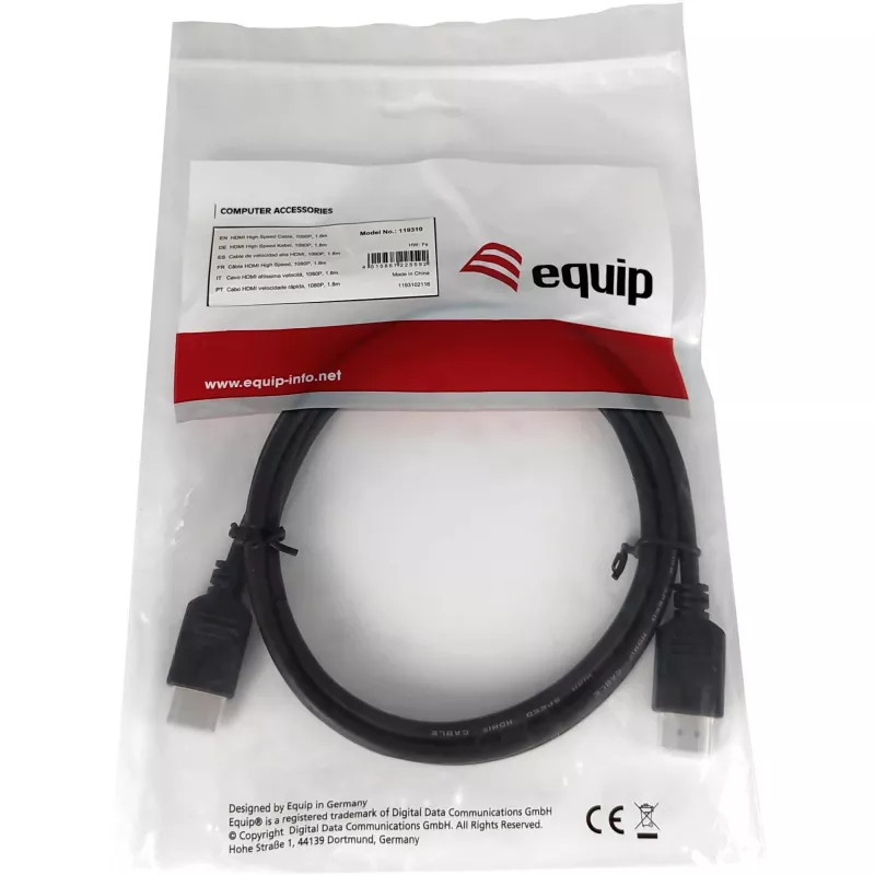 HDMI kaabel Equip 1,8 m 1080P must