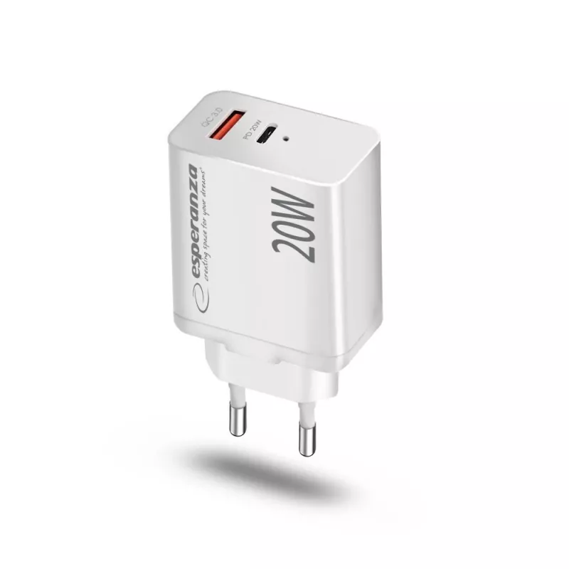 Esperanza EZC105W võrgutoiteadapter 20W Valge