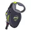 Sissetõmmatav lõast Flexi NEON GIANT M — 8 m lindilõast, max koormus 25 kg, ergonoomiline käepide, must/kollane