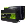 Autoinverter roheline Cell INV21 6000 W, 24V alalisvoolust vahelduvvooluks, 230V väljund, 2x USB PD, aktiivjahutus, eemaldatavad alalisvoolupistikud, must