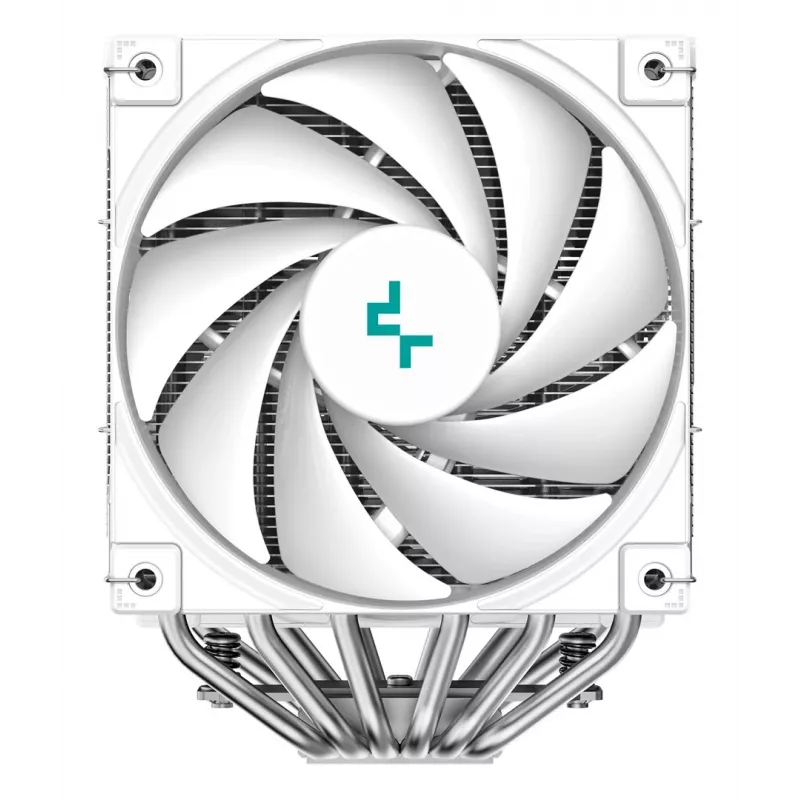 Õhkjahuti DeepCool AK620 Digital SE Valge — kahe 120 mm ventilaatoriga, 6 soojustoru, PWM, LGA 1700 tugi, sisseehitatud ekraan