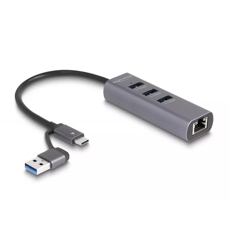 DeLOCK 64282 sülearvuti dokkimisjaam ja pordireplikaator Juhtmega USB 3.2 Gen 1 (3.1 Gen 1) Type-C Hall (64282)
