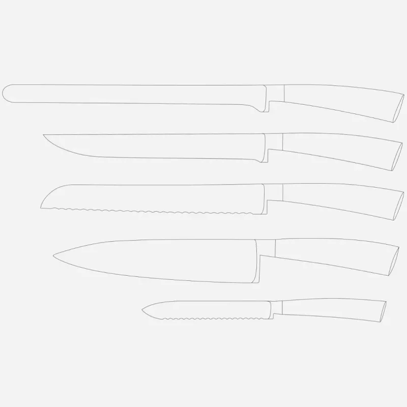 Kööginoa komplekt Berkel ELEGANCE roostevaba teras 5 tk