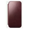 Mobiiltelefoni ümbris Nomad Modern Leather Folio iPhone 17 Pro Max jaoks — nahk, TPU, PC, alumiinium, Burgundia, 16 cm (6,3 tolli)