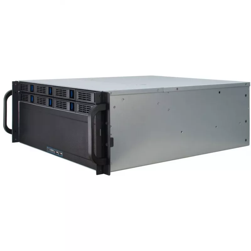 Serveri korpus Inter-Tech 4U-4408 hammas, must/hõbedane
