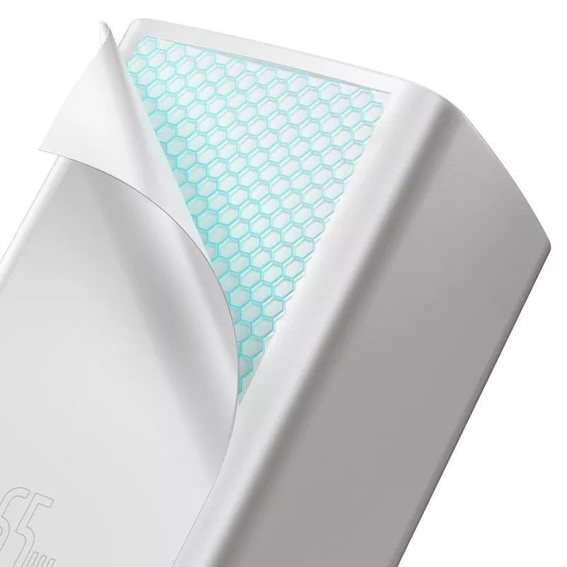 Laadija Baseus CCGAN2L-B02 siseruumides kasutatav vahelduvvoolu kiirlaadija 20V 1xUSB 1xUSB-C valge
