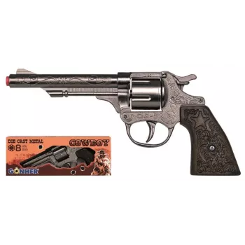 Mängukarjakrevolver Pulio GONHER 80/0 metallist 8 padrunit