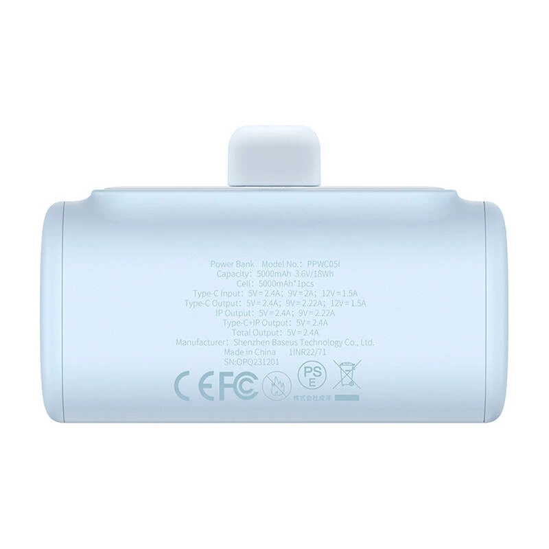 Kaasaskantav laadija Baseus Compact IP 5000mAh 20W (sinine)