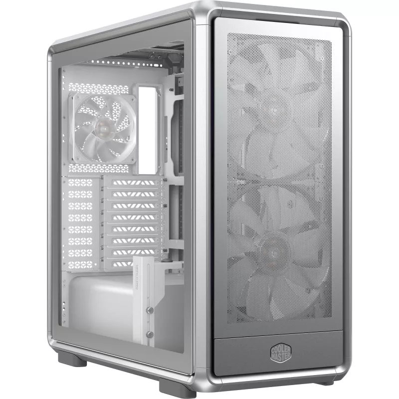 PC Midi Tower Cooler Master MasterFrame 600 Mesh Silver — toetab ATX/EATX, ees 2×200mm, 2.5-tollised/3.5-tollised kettad