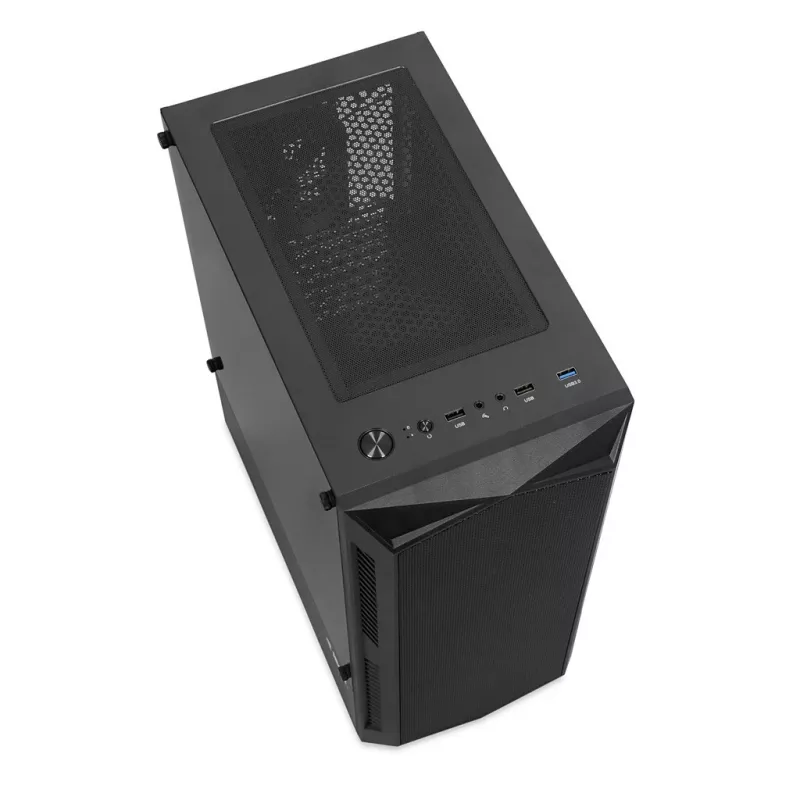 Arvutikorpus IBOX LUPUS 27 Midi Tower ATX, karastatud klaas, RGB, 455×200×380 mm, toetab ATX, GPU kuni 32 cm