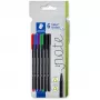 Fineliner Staedtler 334 C6 Must Sinine Roheline Punane Violetne 5 tk