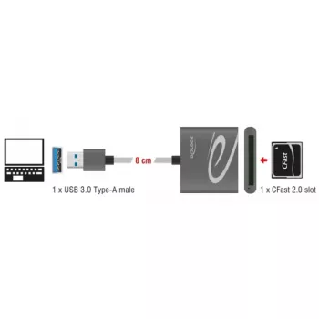 Kaardilugeja DeLOCK 91525 USB 3.2 Gen 1 Hall