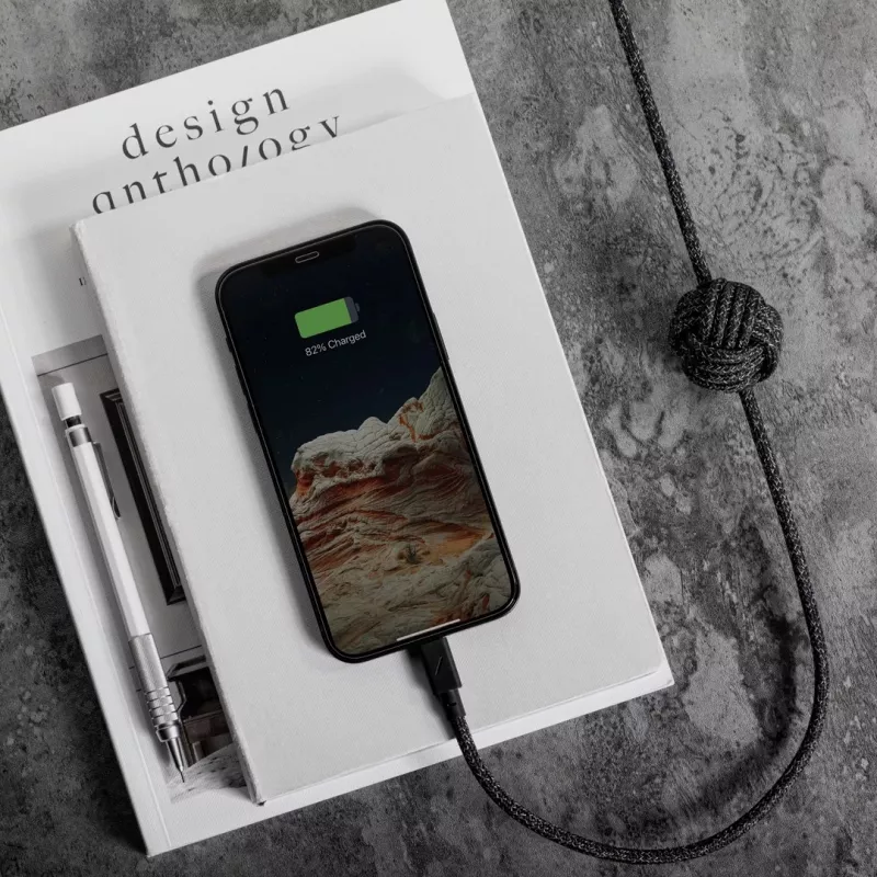 USB-C to Lightning kaabel Native Union Night kaabel 3 m — must/hall, 3 m pikkus