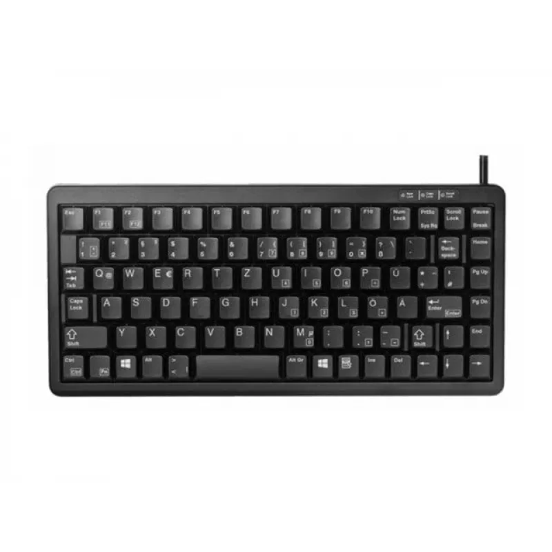 CHERRY Compact G84-4100LCADE-2, Combo (USB + PS/2), DE klaviatuur kontorisse USB + PS/2 QWERTY must