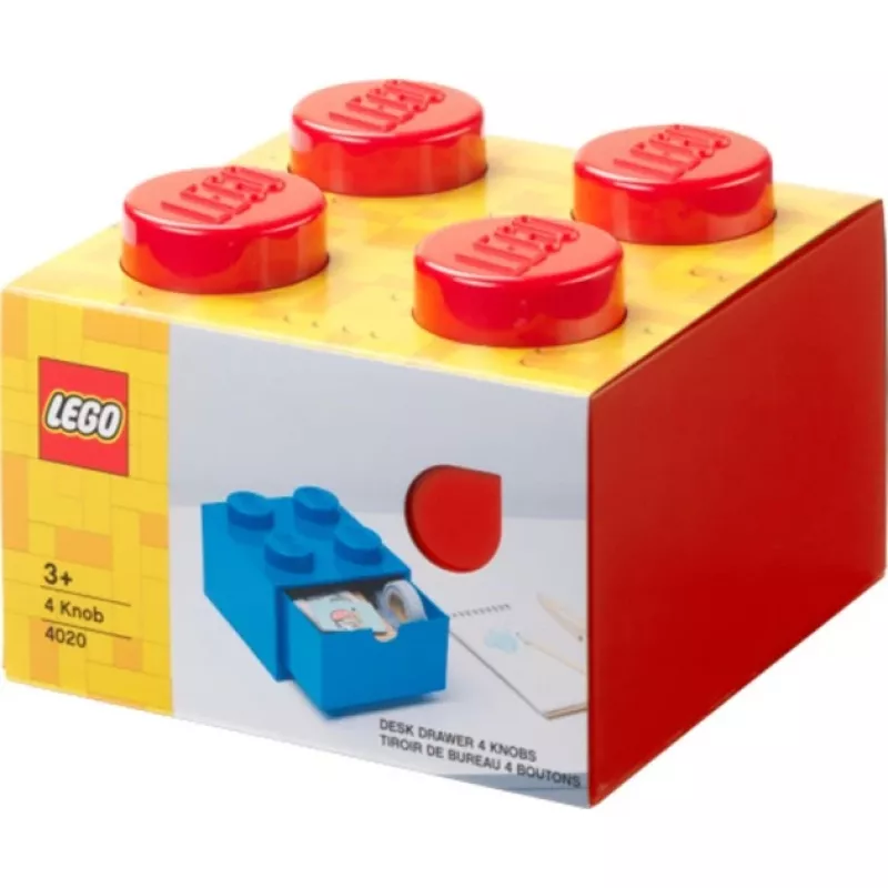 LEGO lauasahtel 4, punane hoiukast, naastudega