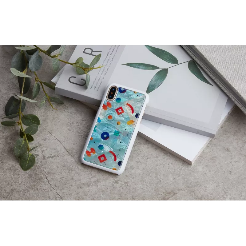 Telefonikorpus iKins iPhone XS / iPhone X S jaoks – valge poppin rock kaitsev tagakate