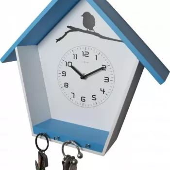 NeXtime kell 3109bl Cuckey, 30.5x33x11 cm, Seinale, Sinine/Valge