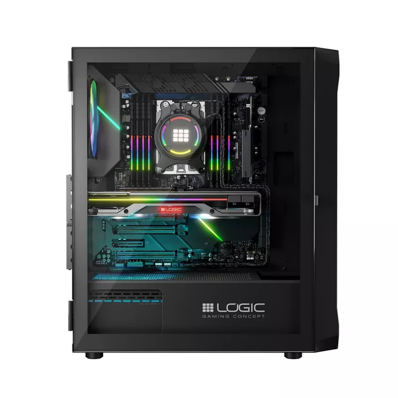 Arvutikorpus Logic Concept Portos ARGB ATX Must