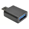 Eaton Tripp Lite Series USB 3.1 Gen 1.5 Adapter USB-C to USB Type A M/F 5 Gbps tahvelarvuti nutitelefon - USB-adapter - USB Type A (W) 24-pin USB-C (M) - USB 3.1 - must (U428-000-F)