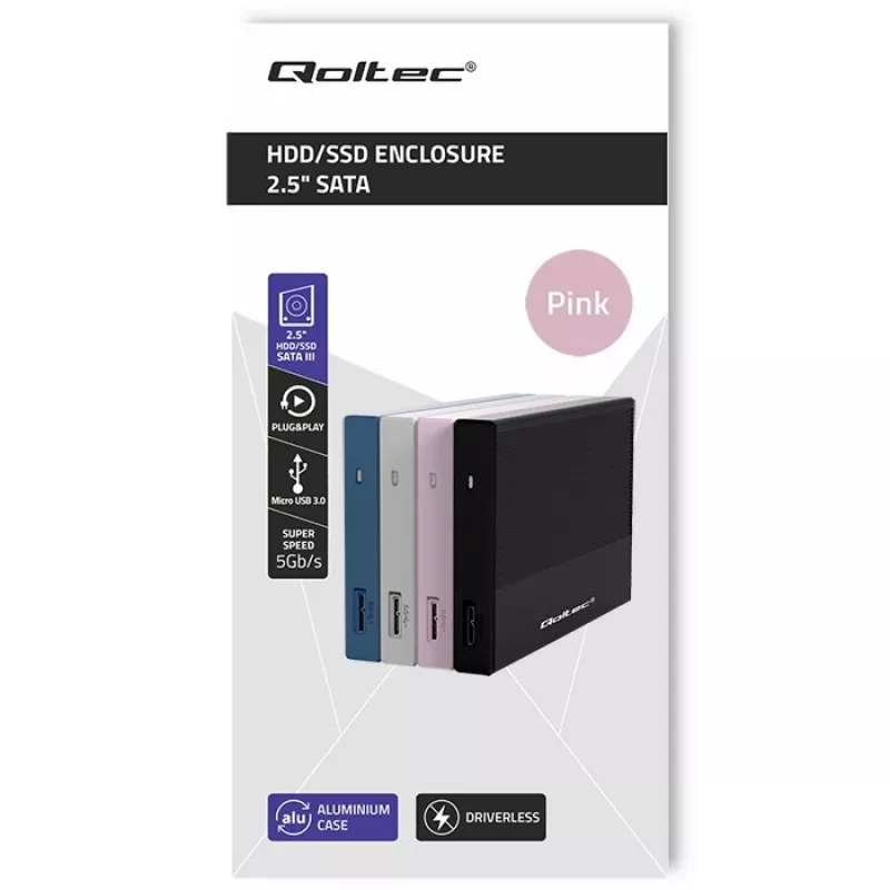Korpus 2,5-tollisele SSD/HDD kettale, SATA, USB 3.0, 2 TB