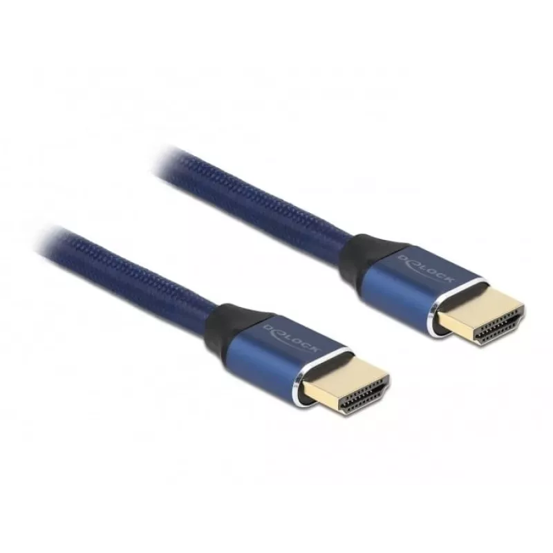 HDMI-kaabel DeLOCK ülikiire 48 Gbps 8K 60 Hz sinine 1 m