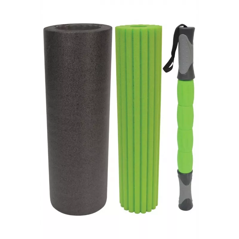 Schildkröt Fitness 3 in 1 Massaažirullikomplekt must, roheline vaht 1 tk