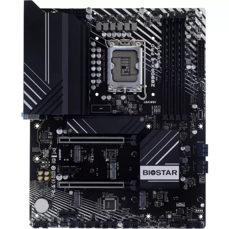 Biostar Z890AX-E Pro emaplaat, Intel Z890, LGA 1851, ATX, DDR5