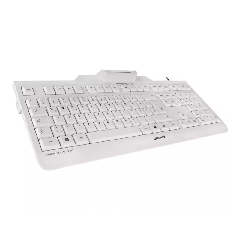 CHERRY KC 1000 SC juhtmega kiipkaardiga klaviatuur, helehall, USB, QWERTY (UK)