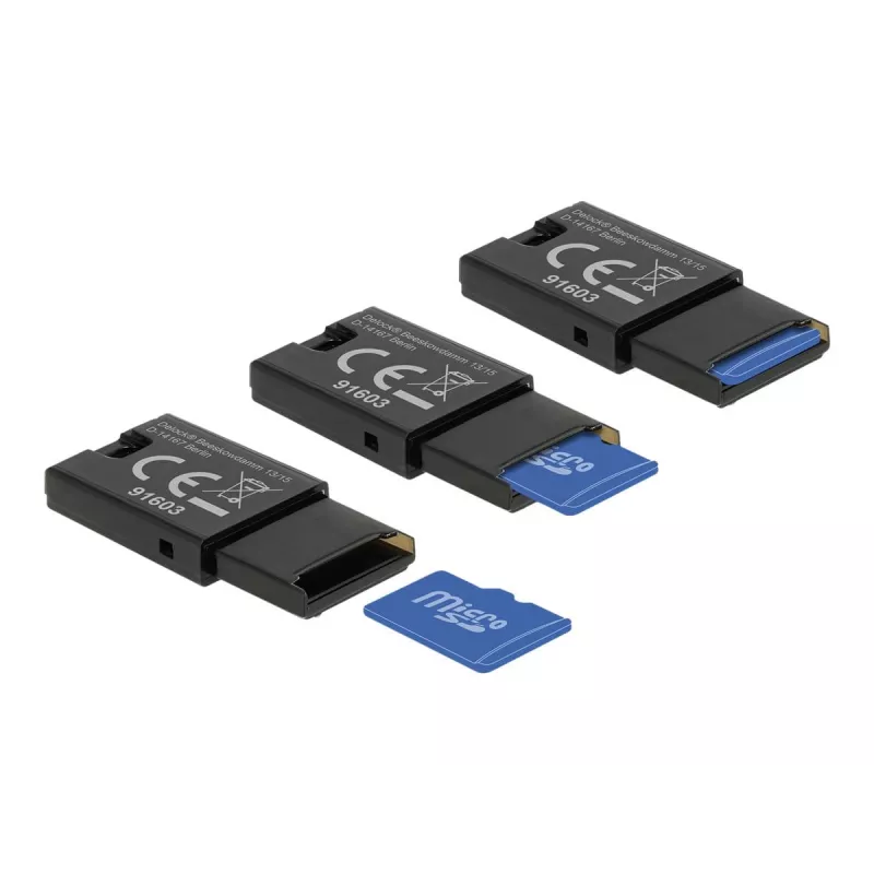 DeLOCK USB 2.0 mälukaardilugeja must MicroSD MicroSDHC MicroSDXC 480 Mbit/s