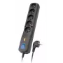 Lestar 5+ Lf-530wa, liigpingekaitse, 1,5 m, must Lf-530wa 5+ 3l G-a K. Cz 1,5 m