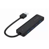 USB-jaotur Gembird 4-pordiline USB 3.1 (Gen 1) — 4 porti, USB 3.2 Gen 1 Type-A, 5V/2.1A, 109×30×10 mm, must