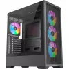 PC korpus Silentware Core 100 A-RGB Must — mudel CORE100Must, A-RGB valgustus, kesktorni vormitegur