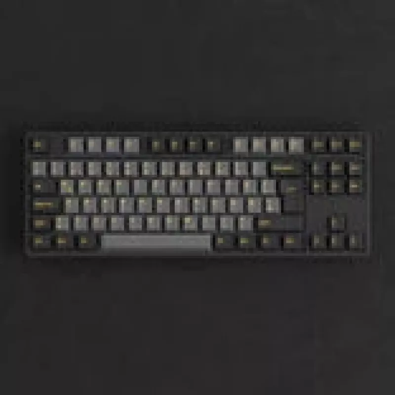 Mehaaniline mänguriklaviatuur AKKO Must & Gold 5087S, Akko V3 Cream kollane Pro lülitid, RGB valgustus