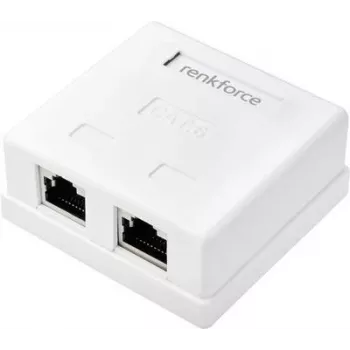 Renkforce võrguadapter pinnale paigaldatav CAT 6 2 porti valge (RF-4540914)